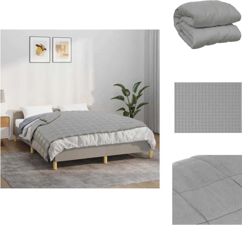 Coperta Pesante vidaXL Grigia 11kg - Arredo Camera da Letto Relax