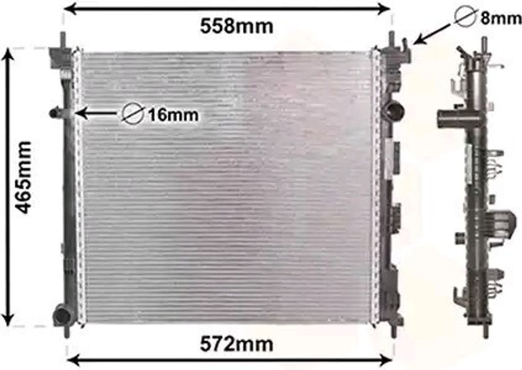 VAN WEZEL 33002425 Kühler Wasserkühler Motorkühler für NISSAN NV200 / Evalia Bus NV200 Kasten / Kombi