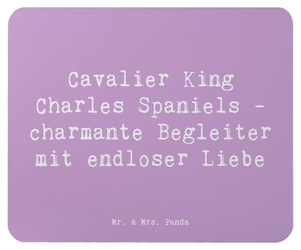 Mr. & Mrs. Panda Mauspad Spruch Cavalier King Charles Spaniel Begleiter - Lavendeltraum - Geschenk, Hunderasse, Mouse Pad, laptop mousepad, ausdruc...