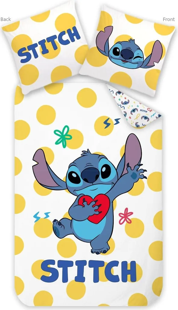 Disney Stitch Set Letto 135x200 cm - Cotone 100% Morbido e Traspirante