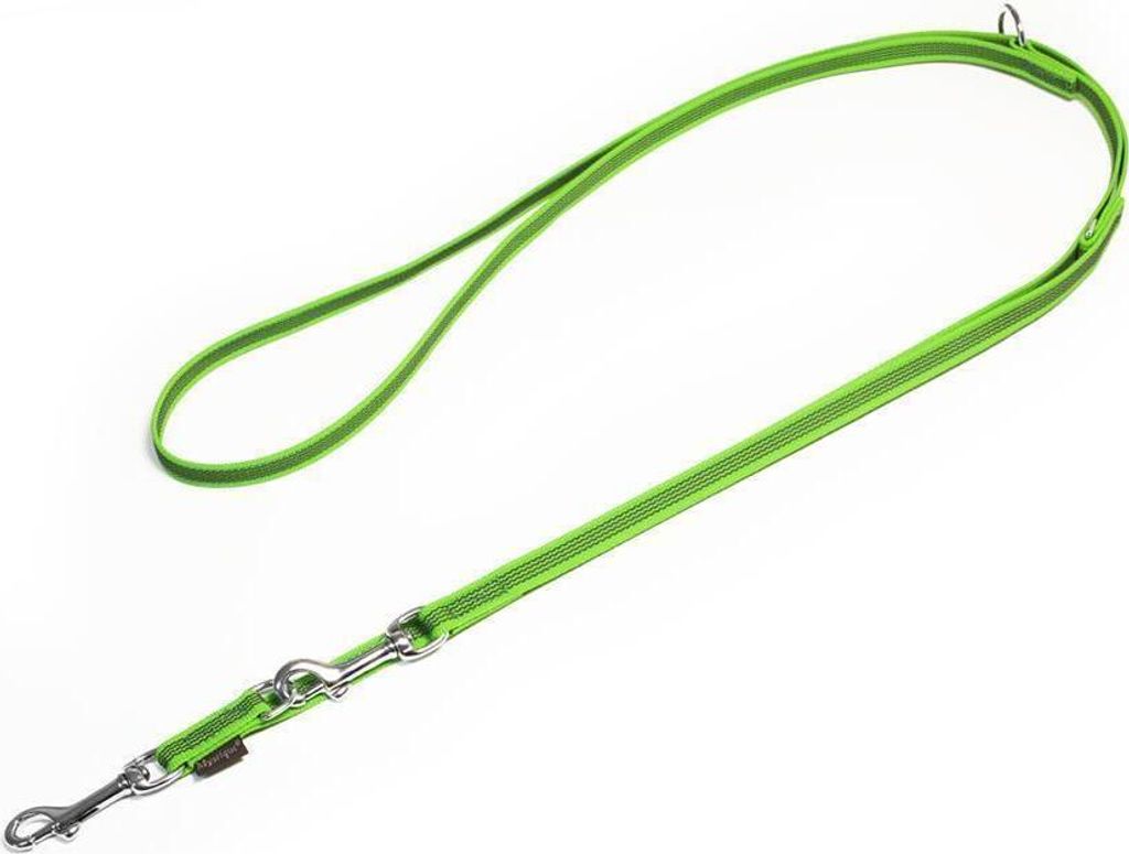 Mystique Gummierte Doppelführleinen 12mm, 15mm, 20mm, genäht / 2,50m 15mm neongrün