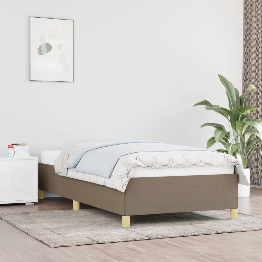 The Living Store Bettgestell Taupe 80x200 cm Stoff