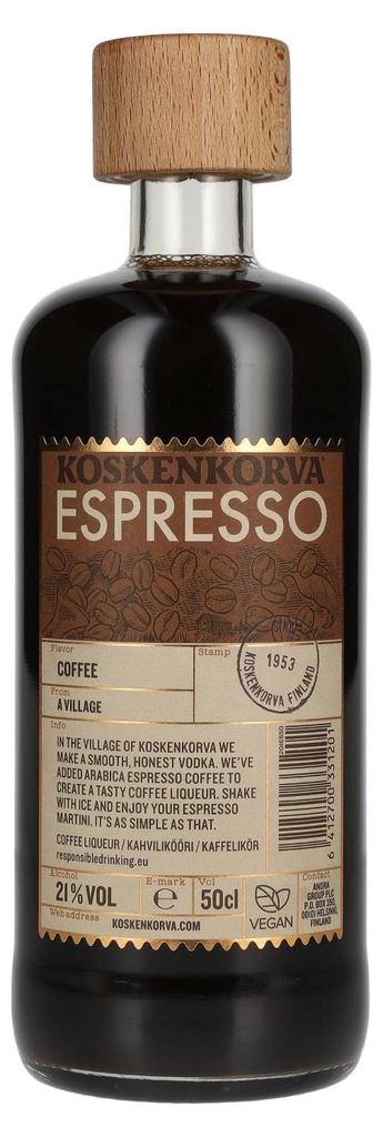 Koskenkorva ESPRESSO Flavoured Liqueur 21% Vol. 0,5l Image du produit 