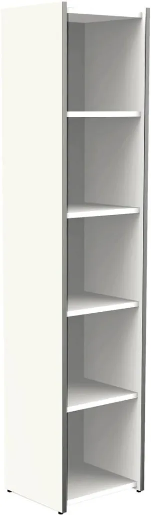 Étagère à dossiers VARI 5OH étroite blanche pour rangement de bureau