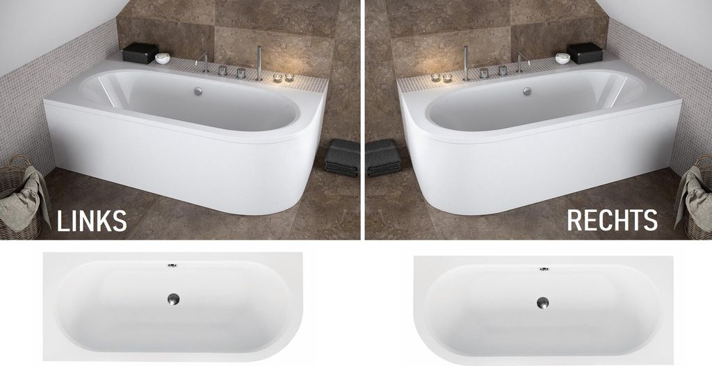 BADLAND Eckbadewanne Rechteck Badewanne Avita RECHTS 170x75 Produktbild 5