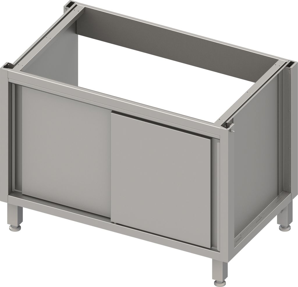 Unterschrank Version 2.0, für Beine/Grundrahmen, mit Schiebetüren 800x640x660 mm