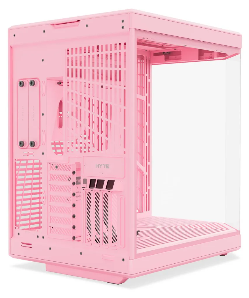 Boîtier PC gamer HYTE Y70 Lait Fraise pour configuration de streaming