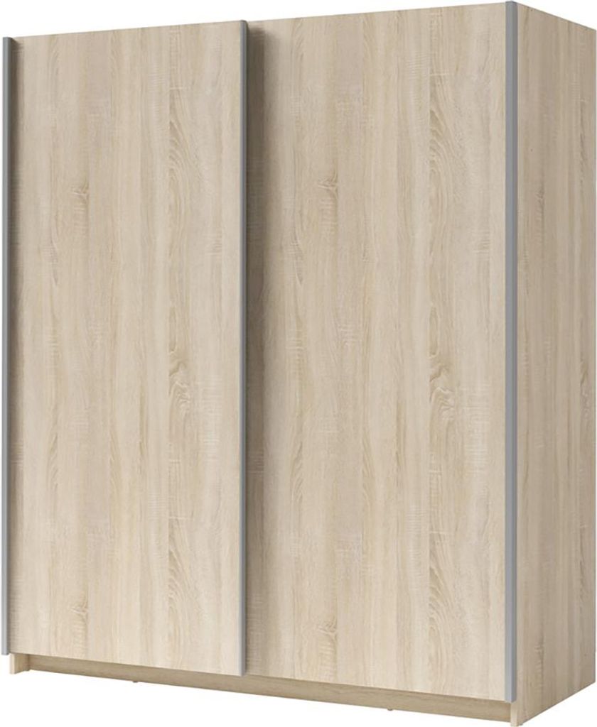 Schlafzimmer Schwebetürenschrank mit 180 cm Breite in Eiche mit 2 Schwebetüren - GRENOBLE-166