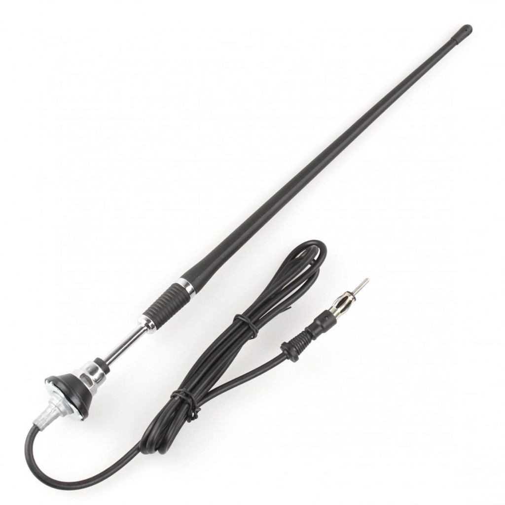 AM / FM Universal-Antennenstab mit Kabel in Schwarz ca. 40 cm