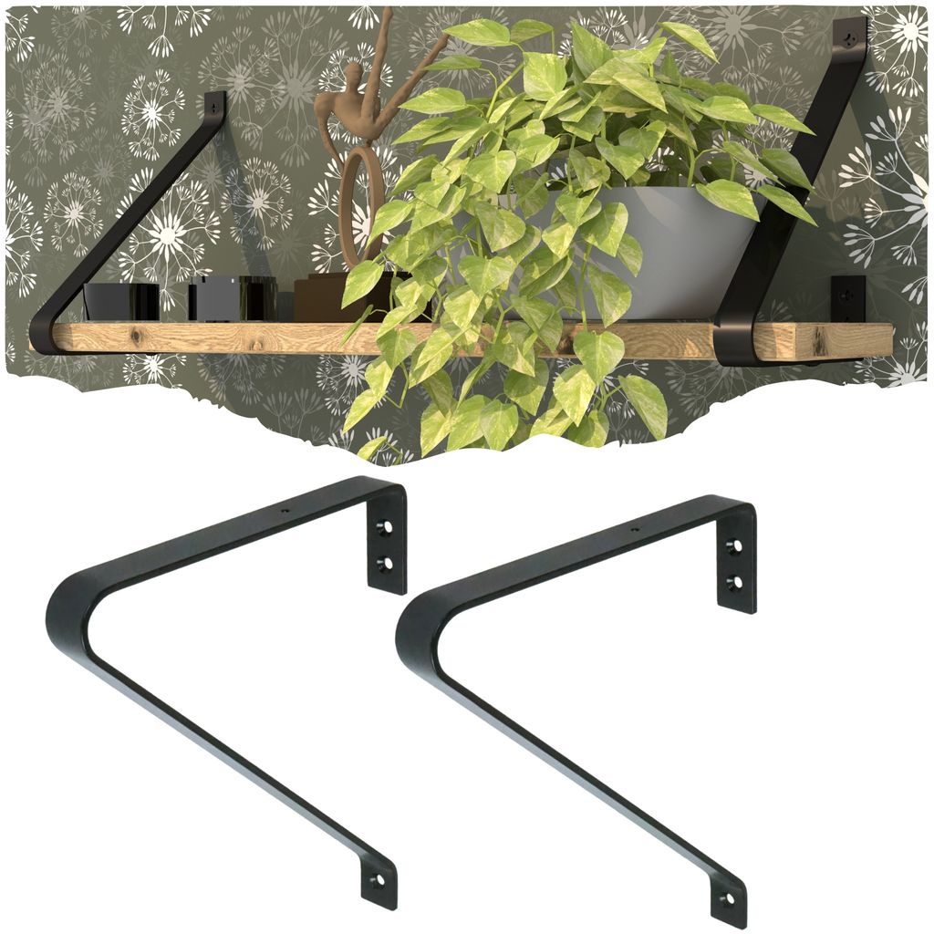 Regalträger für Wandregale, V 250 x 220 x 25 mm, 2 Stück