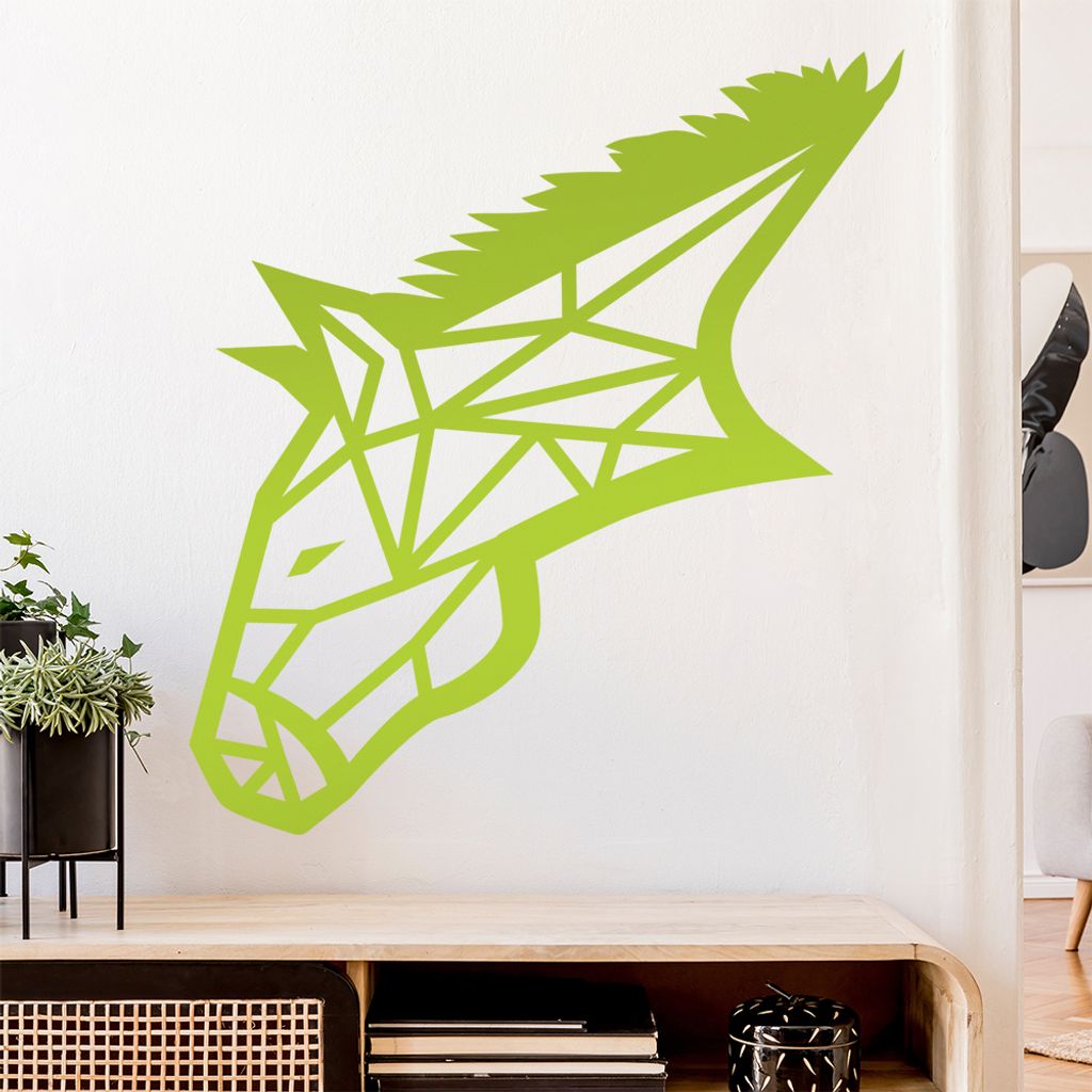 Esel Pferd Polygon Wandtattoo Wandaufkleber Wall Sticker - Dekoration, Küche, Wohnzimmer, Schlafzimmer, Badezimmer
