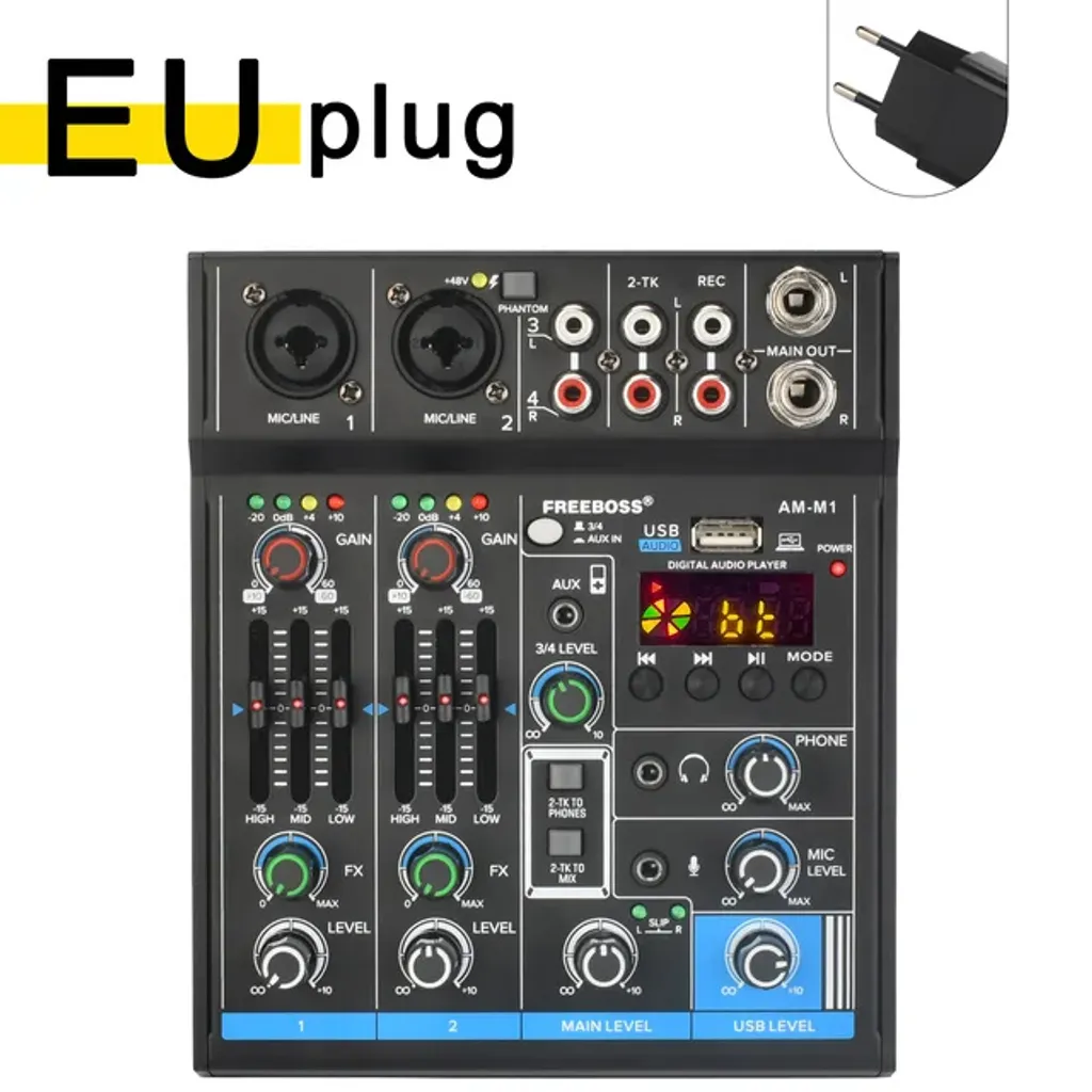 Table de mixage 48V Fantôme Bluetooth avec interface USB intégrée - 2