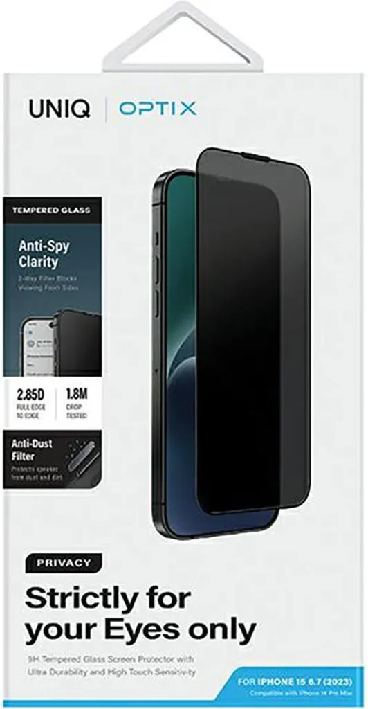 Screen Protector Privacy Uniq Optix iPhone 15 Plus / 14 Pro Max 6.7 - 6
