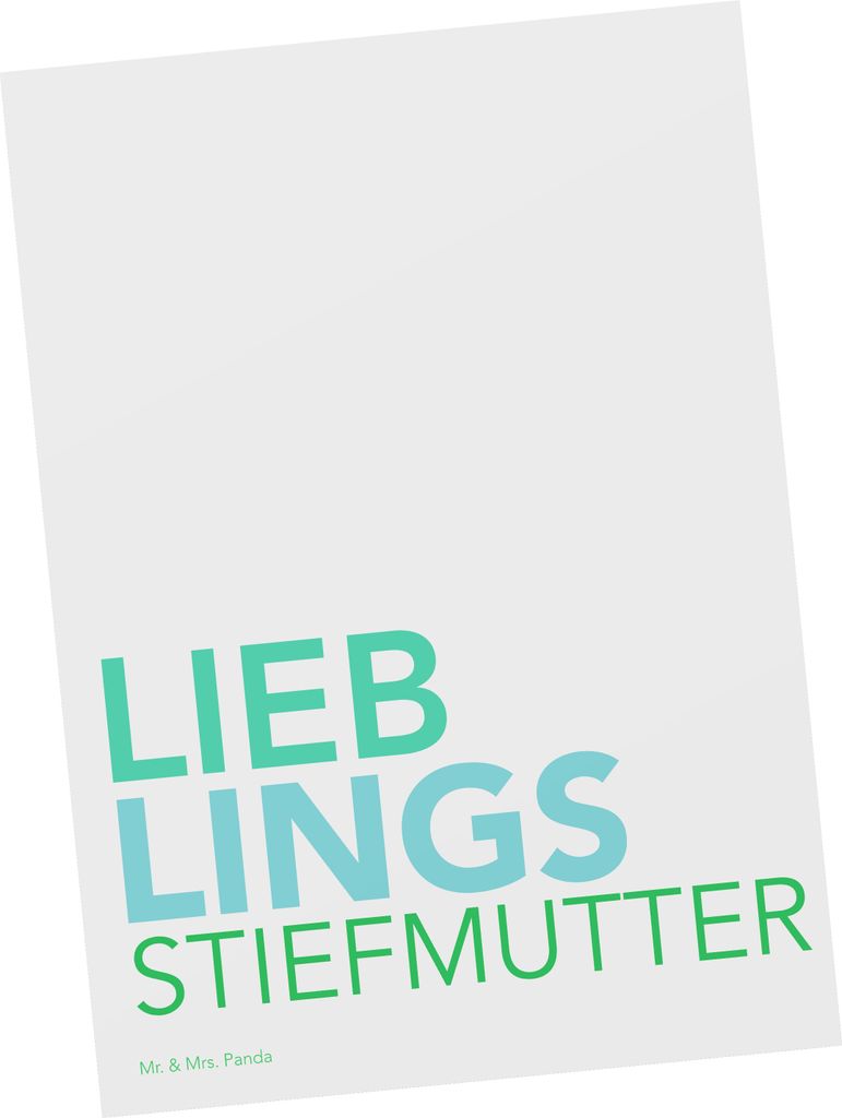 Mr. & Mrs. Panda Postkarte Stiefmutter - Weiß - Geschenk, Danke, Stiefmama, Tochter, Postkarten, Dankeschön, Geschenkidee, Grußkarte, Spruch, Fo...