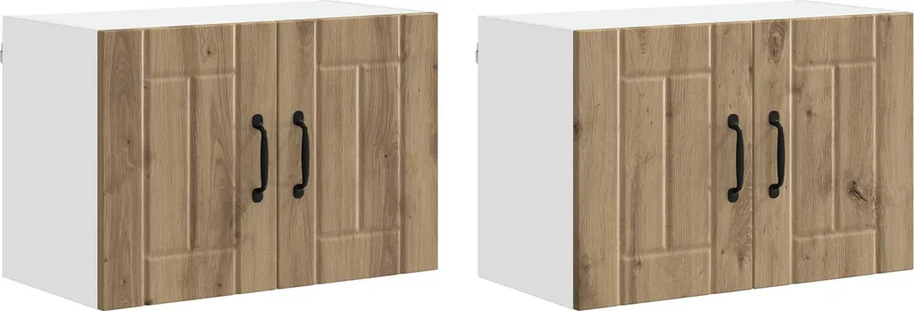SYFAX™ Coppia Pensili Cucina Rovere Artigianale | Armadietti a Muro Robusti