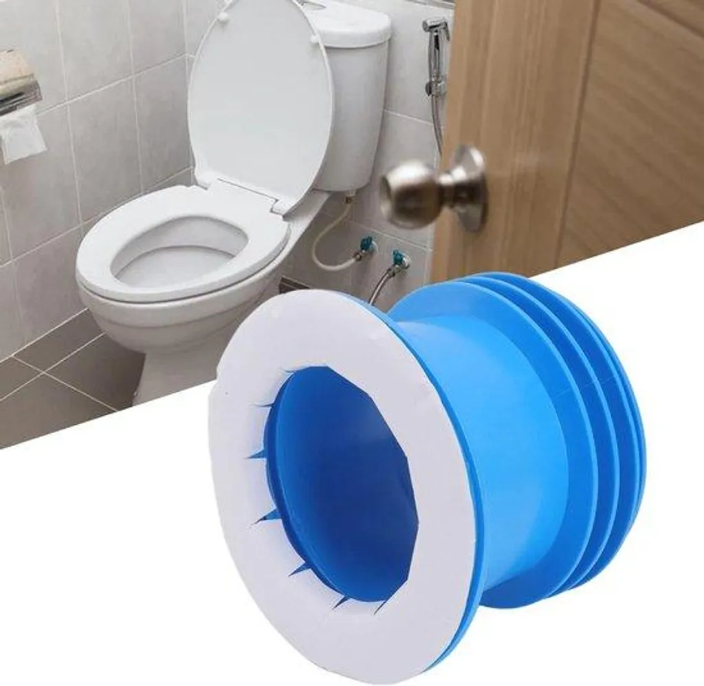 Joint pour toilettes bleu cuir résistant aux éclaboussures pour siphon