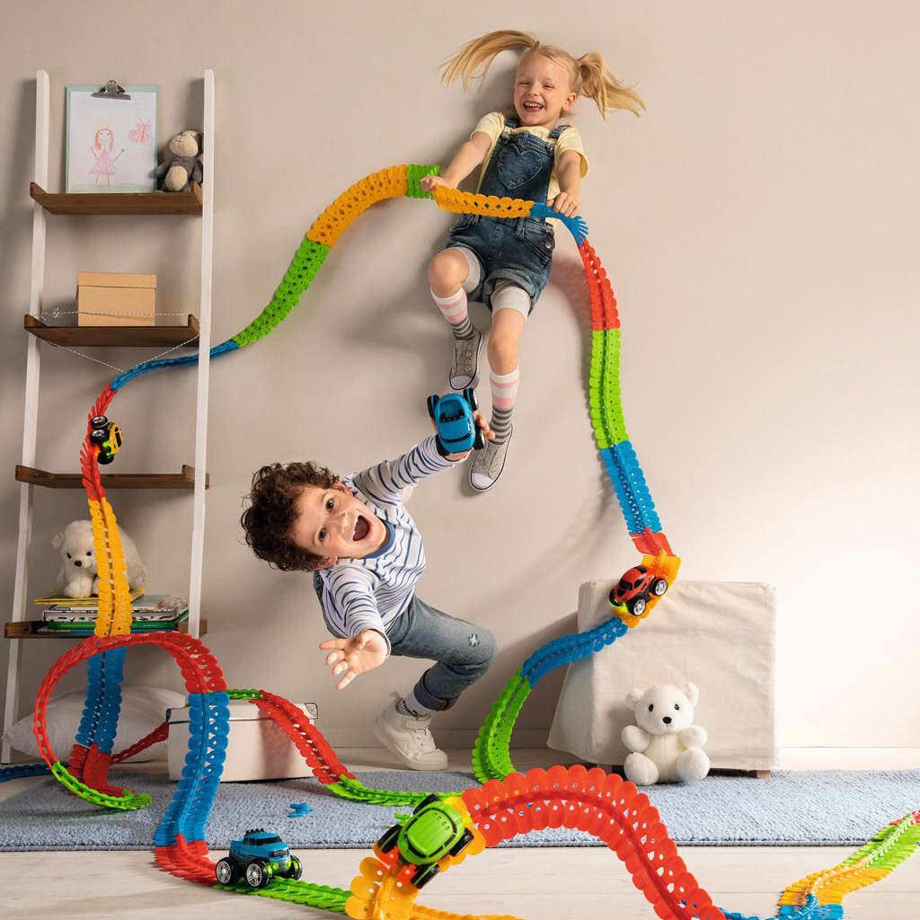 Smoby FleXtreme Starter-Set Autorennbahn - 184 bunte Produktbild 11