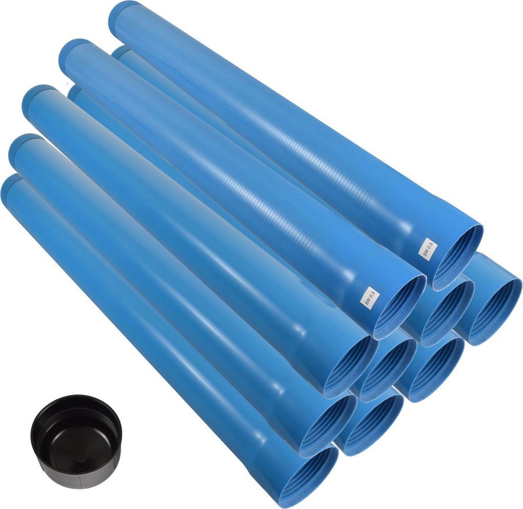 Agora-Tec® 4 Zoll Brunnenrohr-Set (10 Meter) inkl. 2 m Produktbild 