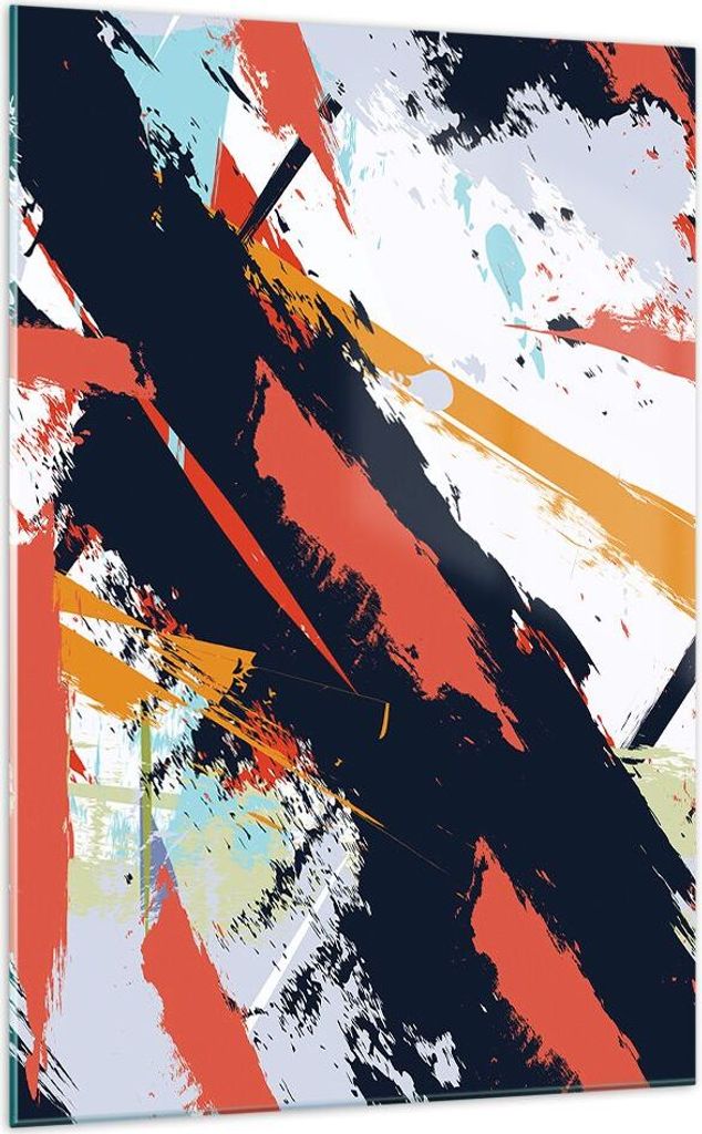 Bilder auf glas - Einteilig - Abstraktion Graffiti Modern - 70x100cm - Glasbilder - Wandbilder - Bilder - Wanddekoration aus Glas - Glas Bilder - W...