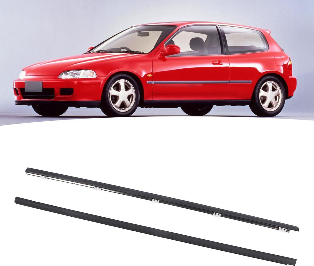 1 Paar Tür-Fenster-Dichtungsstreifen 72410-SR3-003 Regenwasserbeständige Fensterdichtung Gurtleiste Zierleiste für Civic 1991 bis 1995