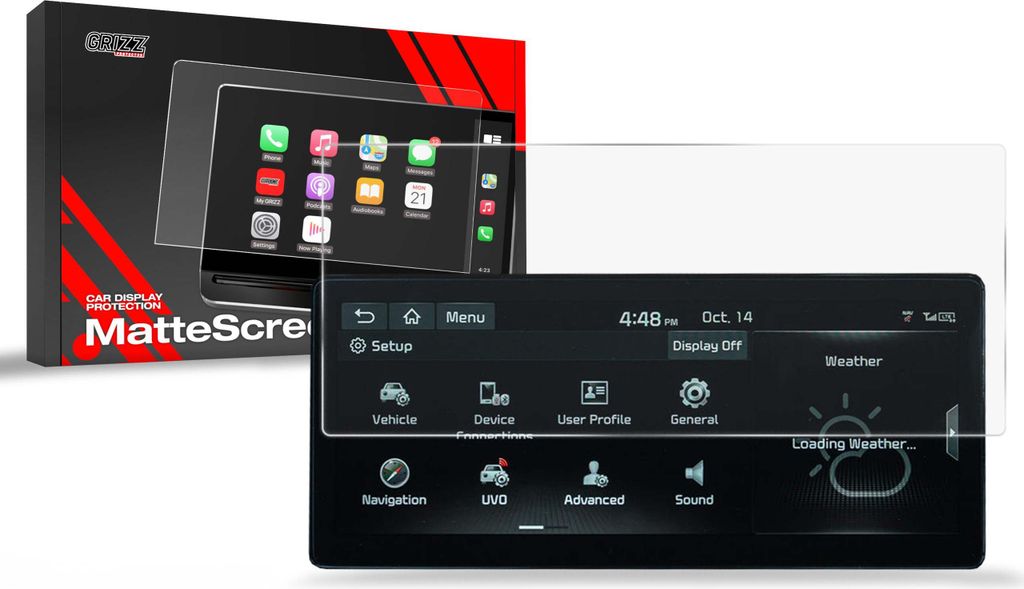 Matte Autodisplayfolie für Kia Niro (2020-2024), Grizz Protector