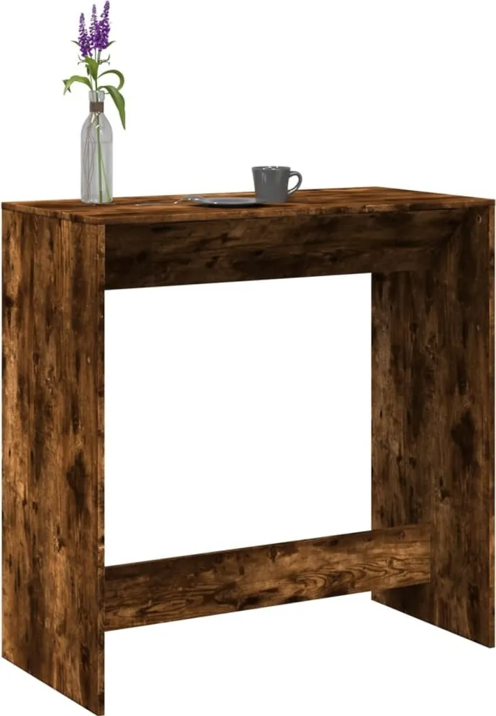 Maison Exclusive - Tavolo da bar in rovere affumicato 102x50x103,5 cm Materiale ligneo