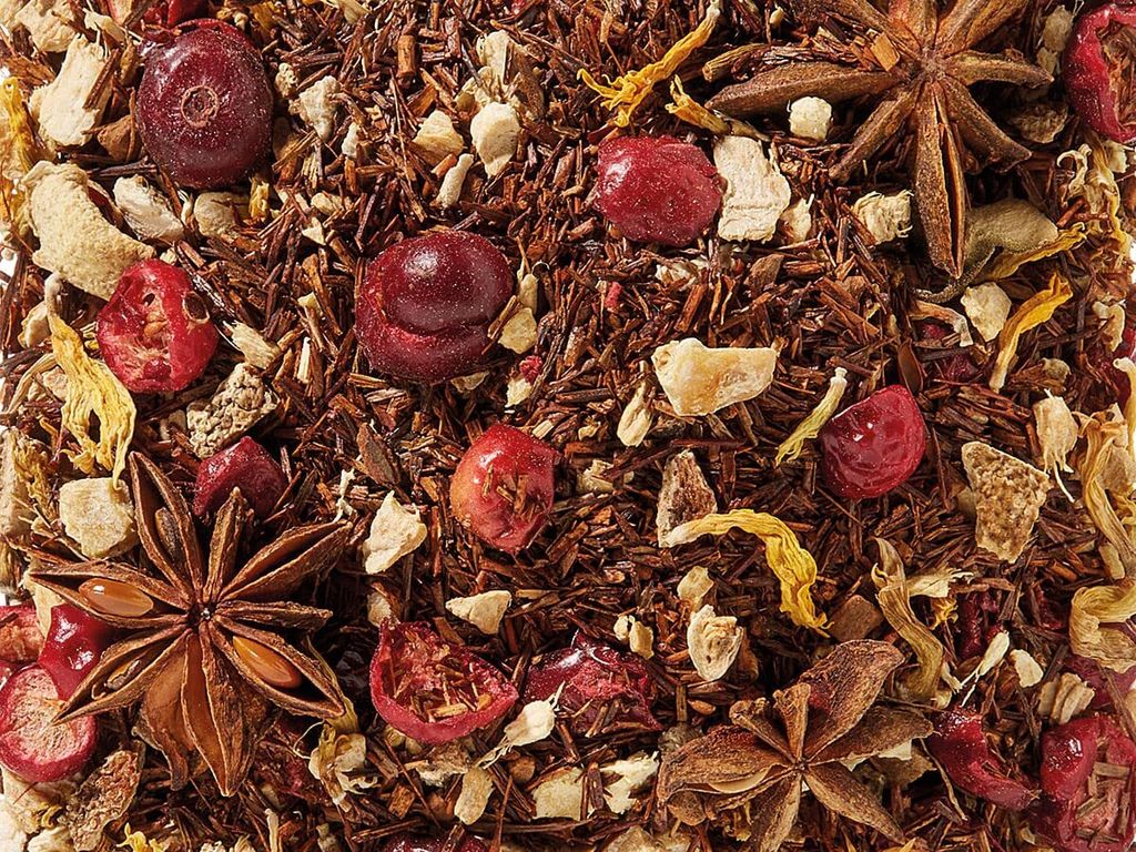 1 kg Rotbuschteemischung k.b.A. Zitrone/Ingwerfrische Zitronen-Note aromatisiert DE-ÖKO-006 VO2018/848