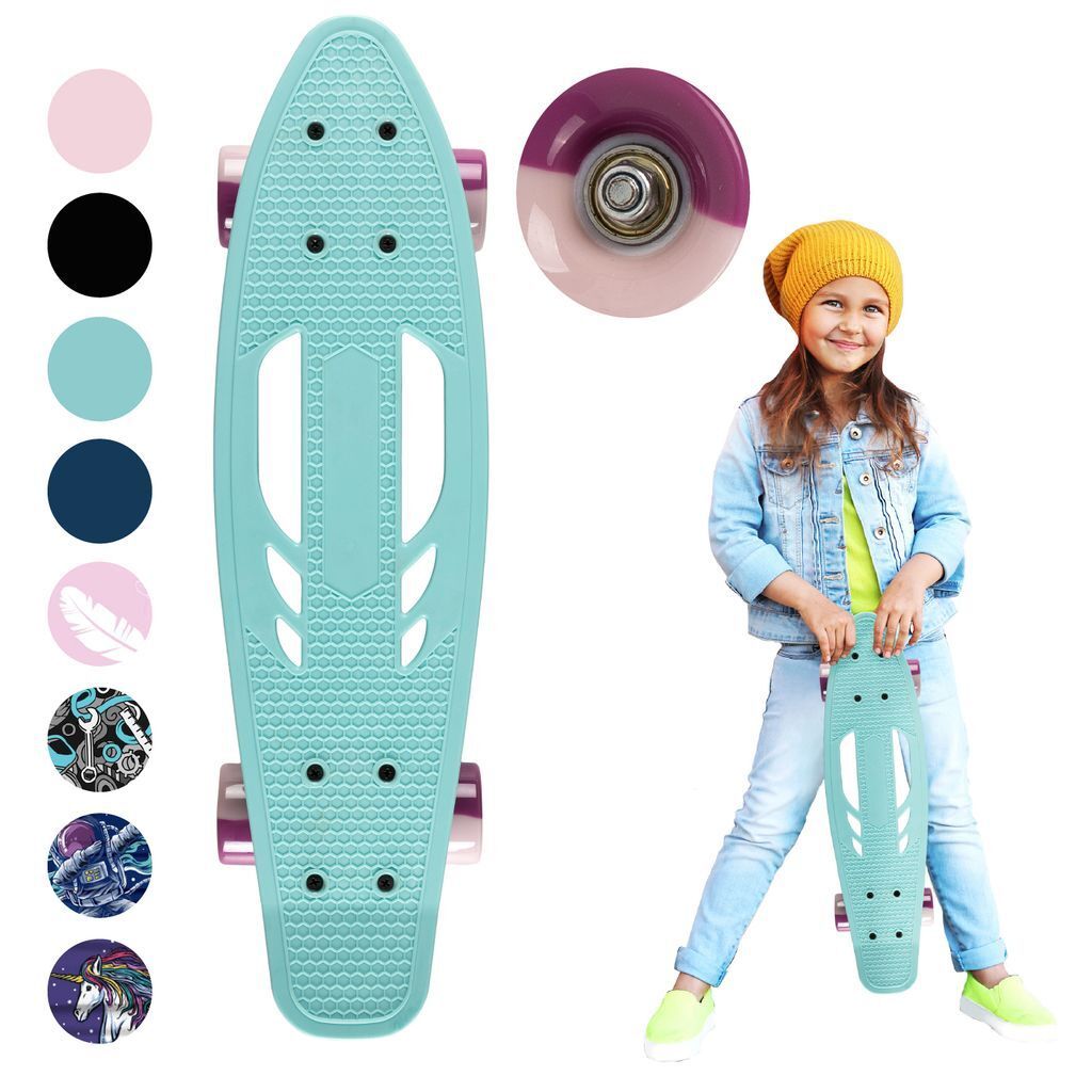 QKIDS GALAXY Skateboard - Cruiser 8 Designs, ABEC-7 - 56cm Produktbild 
