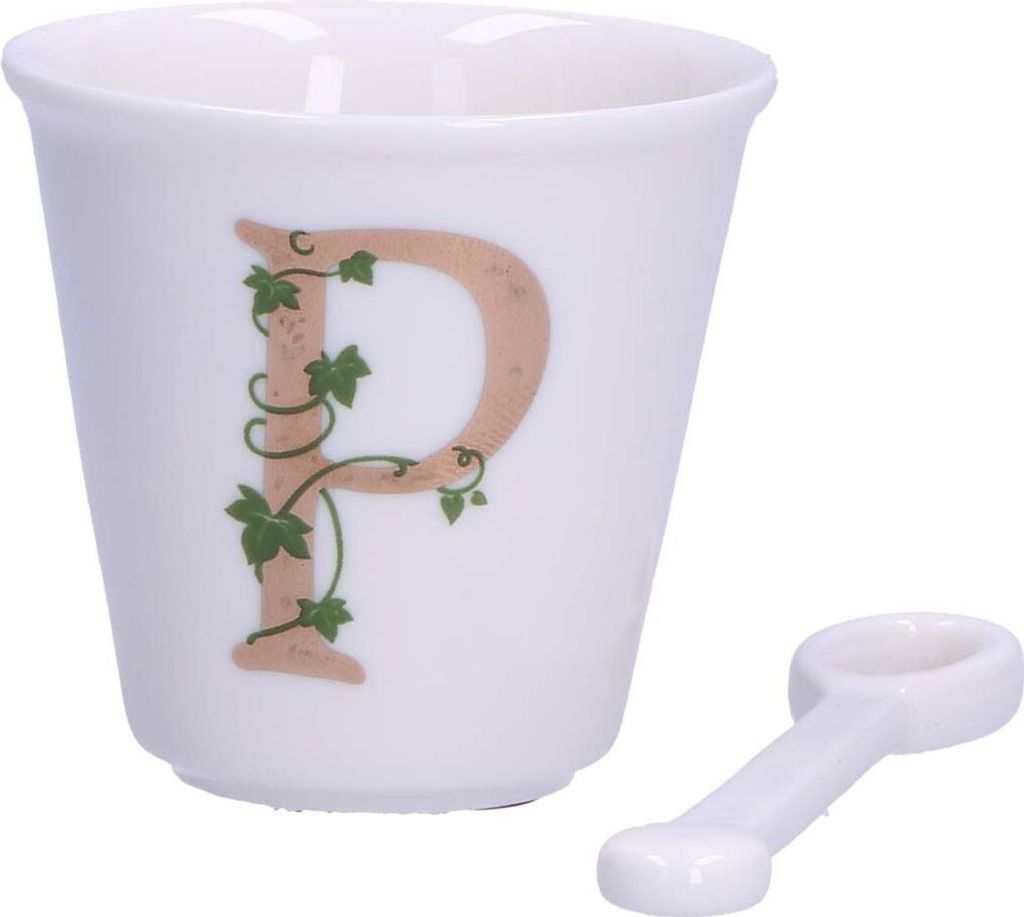 La Porcellana Bianca Tasse mit Löffel 75 ml Muster p P00450015P
