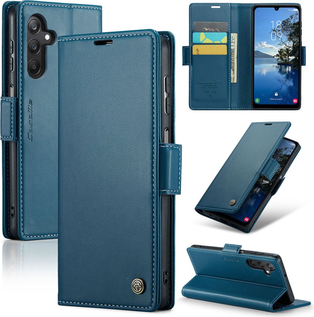 Galaxy A25 Hülle, Leder Brieftasche Kartenfach Schutzhülle Produktbild 