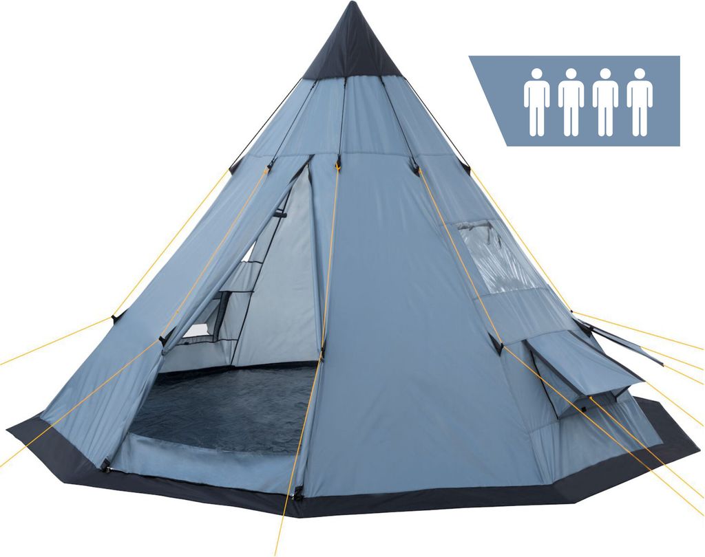 CampFeuer Tipi Zelt Spirit für 4 Personen | Grau | 3000 mm Produktbild 1