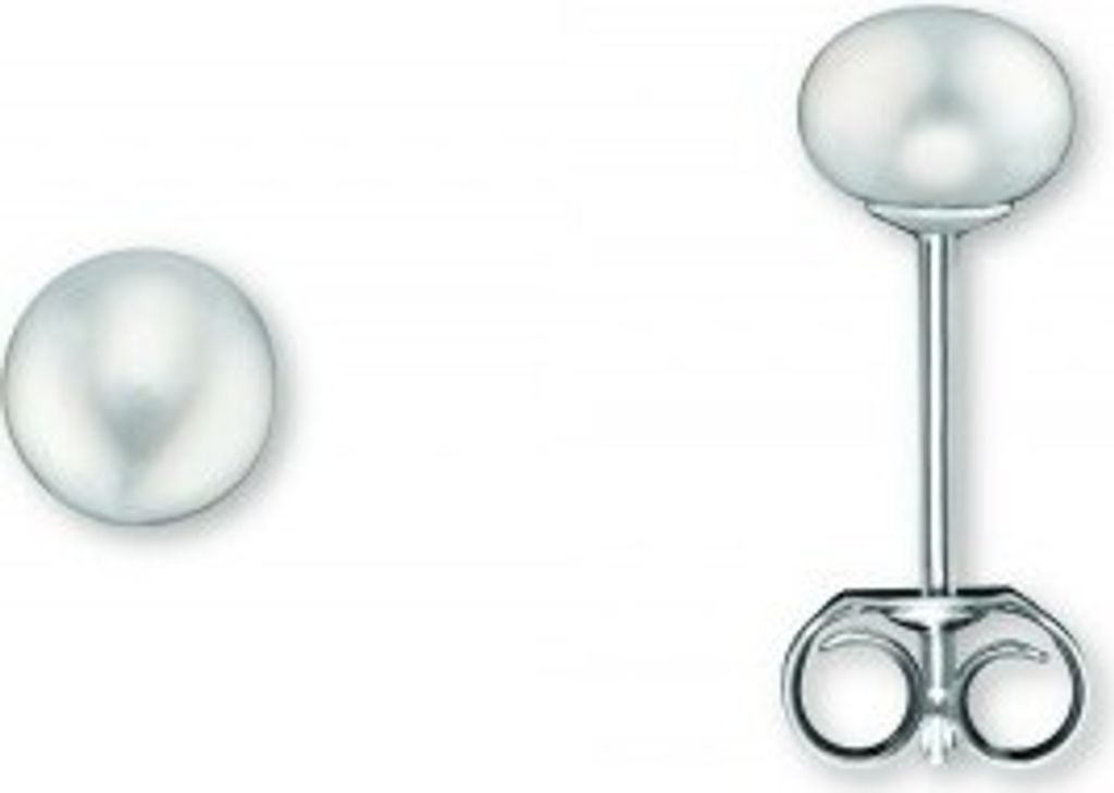 Ohrstecker Süßwasser-Zuchtperle 925/- Silber rhodiniert