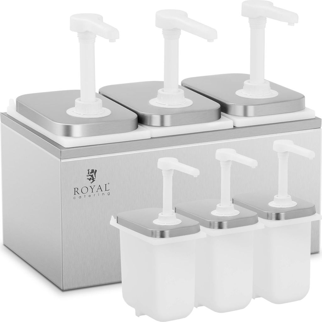 Dávkovač omáčky Royal Catering - 3 čerpadla - 3 x 2 l Obrázek produktu 1