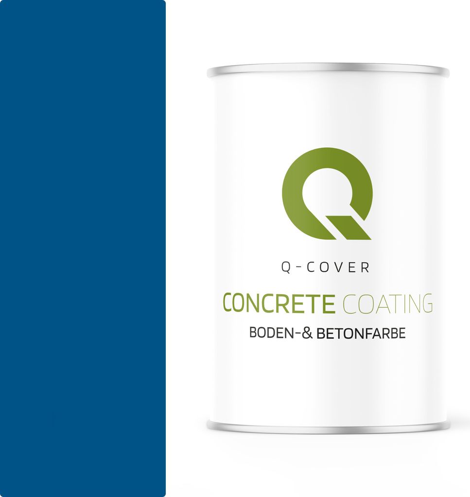 Bodenfarbe | Betonfarbe | Garagenboden | Bodenbeschichtung für Innen- und Außenflächen Kellerfarbe Fußbodenfarbe Blau 0,9L