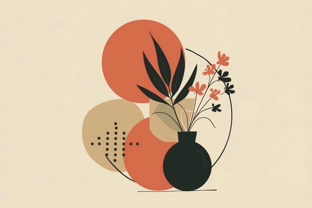 Plakat 30x20cm Vase mit Blumen