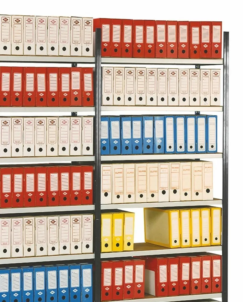 Tablette archives Provost | Niveau supplémentaire en métal époxy gris