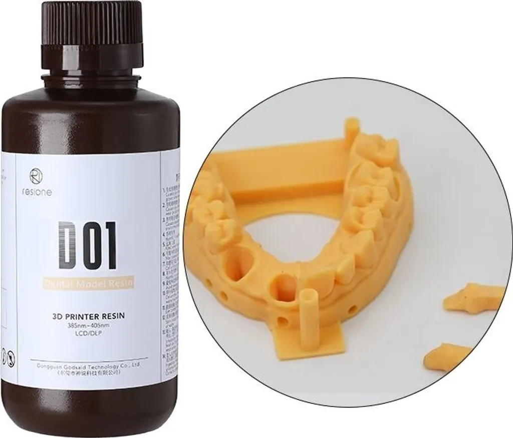 Résine 3D de Type Dentaire D01 de 1kg - Lavage Facile et Haute Qualité