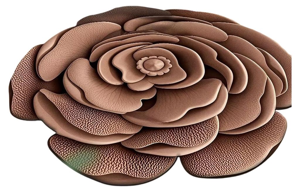 Große, rutschfeste, flauschige Fußmatte mit Blumenmuster und 3D-Effekt, pflegeleicht, 120 cm breit, für Wohnzimmer, Bad und Küche.