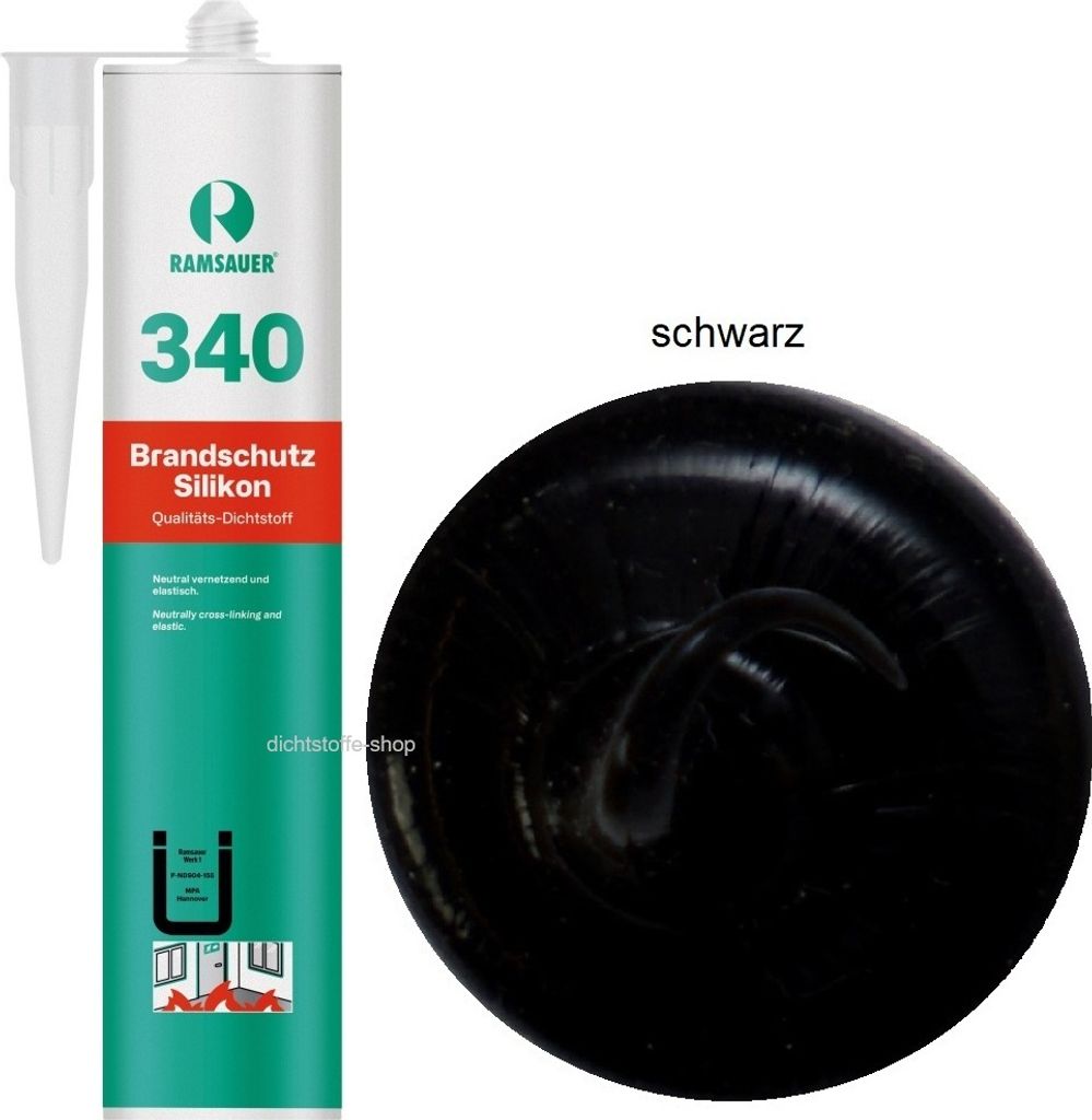 Ramsauer 340 Brandschutz B1 1K Silicon Dichtstoff 310ml Kartusche schwarz