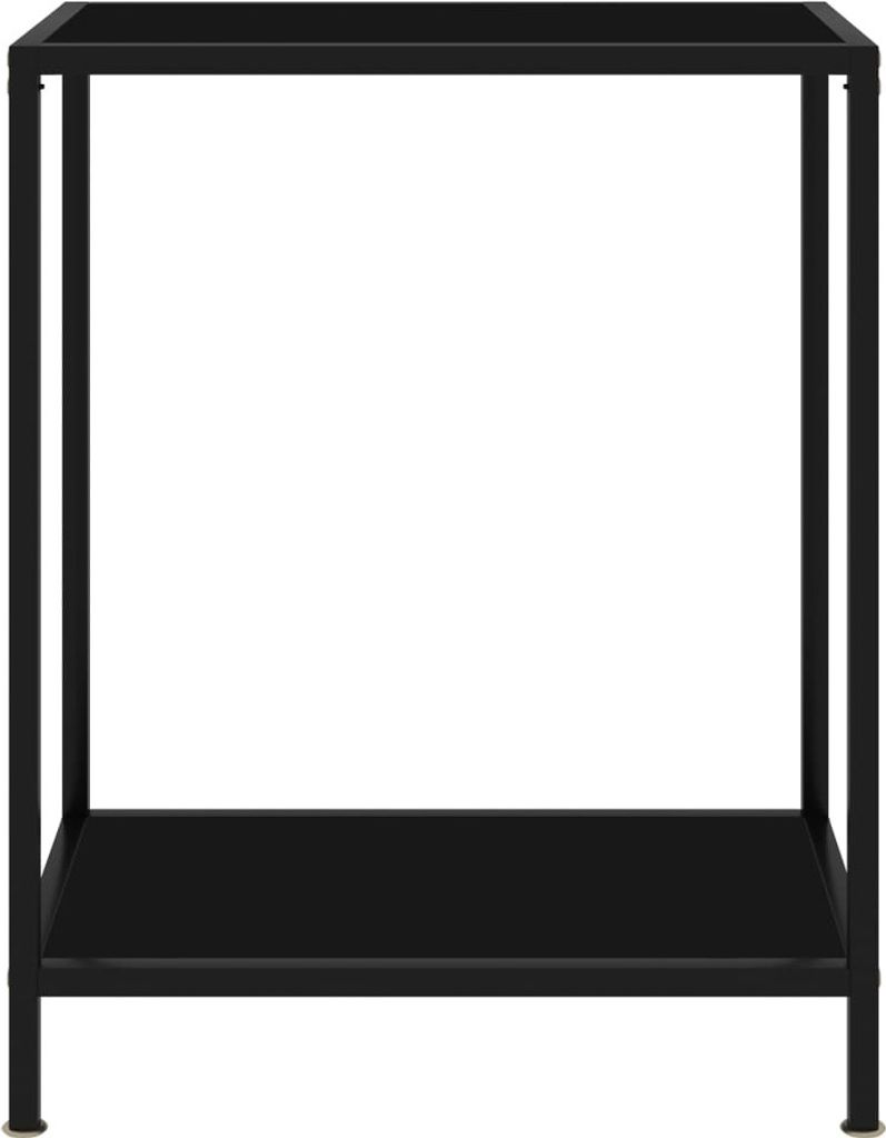 vidaXL Konsolentisch Schwarz 60x35x75 cm Hartglas Produktbild 