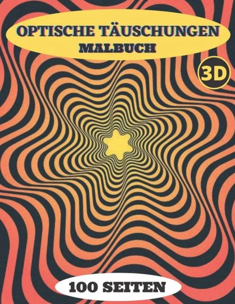 Livre coloriage anti-stress illusions d'optique 50 motifs détente A4