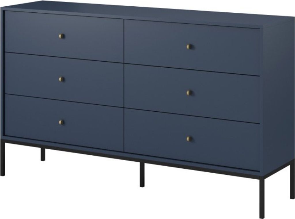 Cassettiera con cassetti ORFEA - blu scuro Immagine del prodotto 