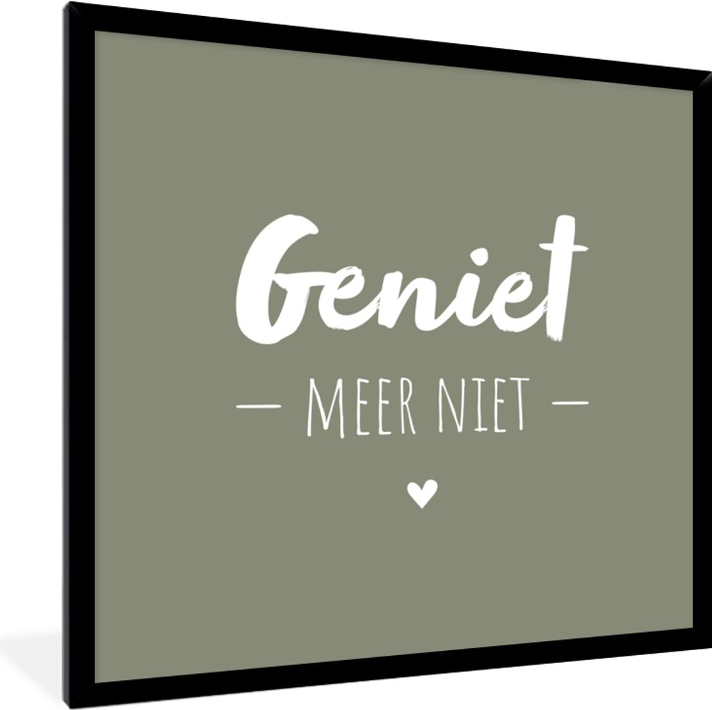 MuchoWow Gerahmtes Poster Sprichwörter - Genieße nicht - Sommer - Text 40x40 cm - Poster mit Schwarzem Bilderrahmen Wandposter Rahmen Foto Bild...