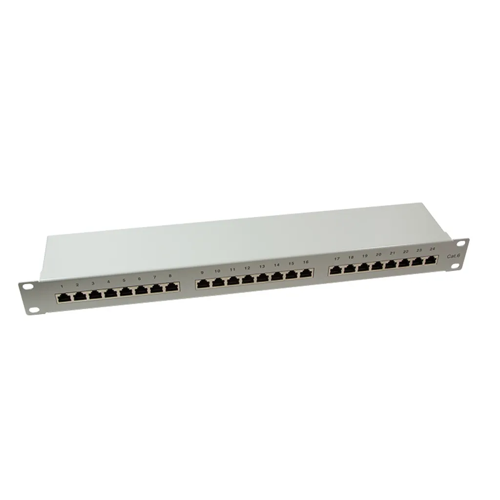 LogiLink Pannello Patch 24 Porte RJ45 Cat 6 Schermato Rack 1U