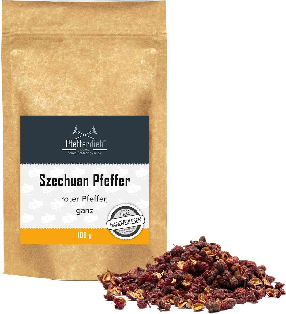 Original Roter Szechuan Pfeffer, ganz, 100g Produktbild 