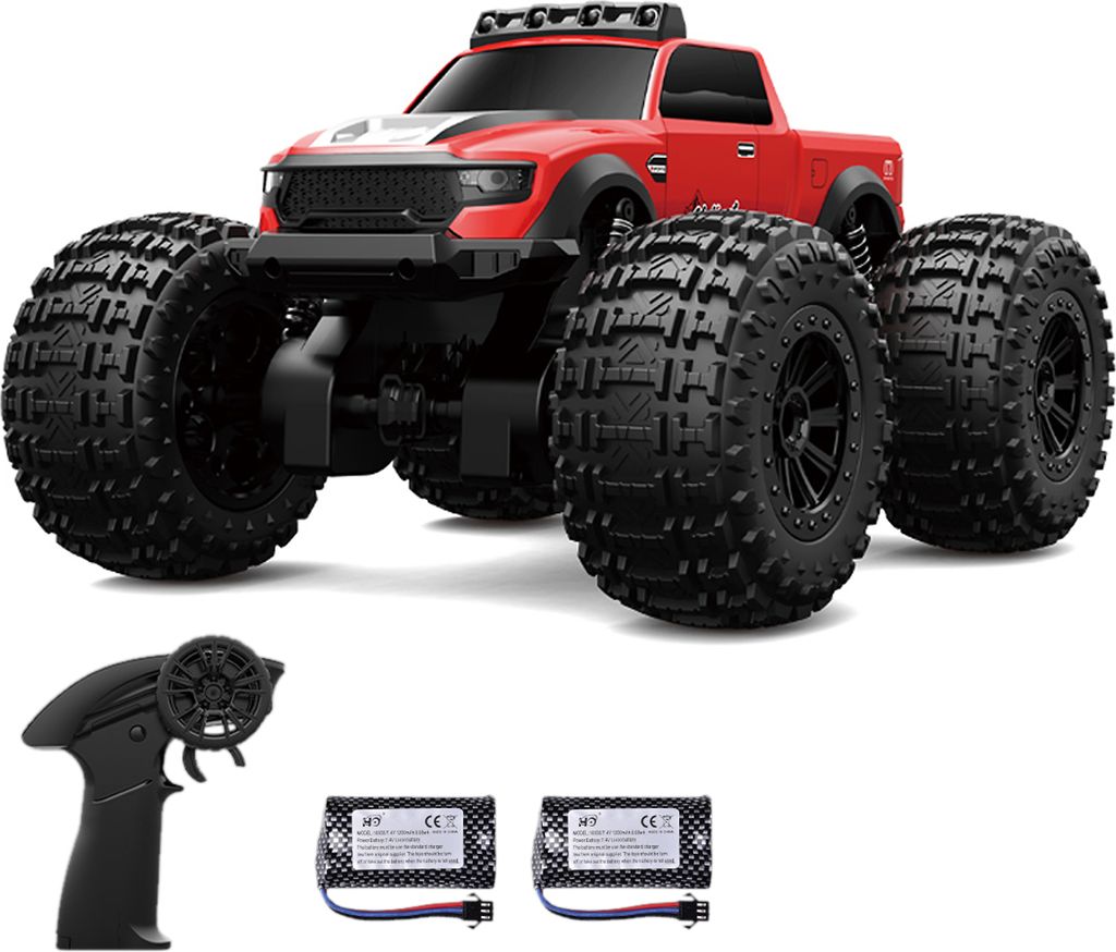 Amphibisches ferngesteuertes Auto, 2,4 GHz 4WD Gelaendewagen mit Scheinwerfern, 360¡ã drehbares wasserdichtes Stunt-Auto als Geschenk fuer Kinder...