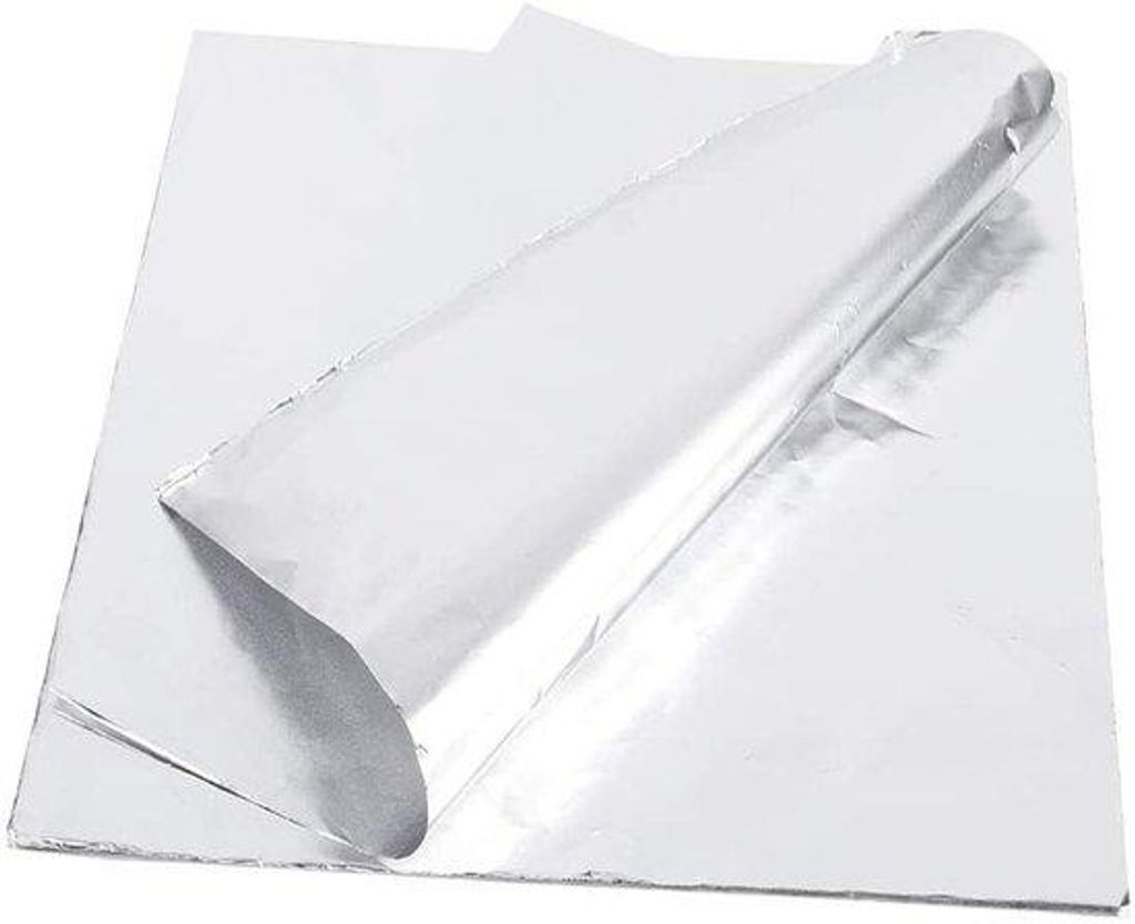 Aluminiumfolie für Grillen, 30 x 30 cm Hochwertige Aluminiumfolie für Hörnchen-Backformen Grillfolie für BBQ Grill gegrillte Fisch.