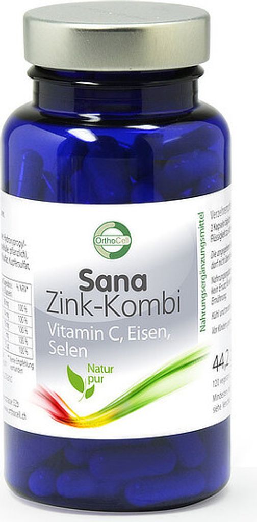 SanaZink Kombi – Zink Eisen Kupfer Selen und Vitamin C 120 Kapseln á 360 mg