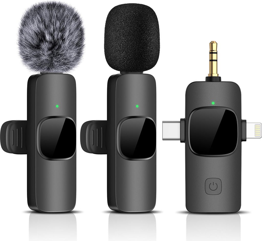 Mikrofon 3-in-1 kabellose Lavalier-Mikrofone für Produktbild 