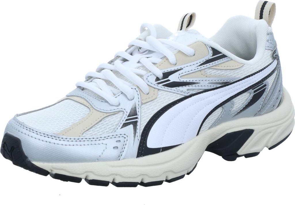 Puma Damen-Sneaker Milenio Tech Silber-Weiß-Schwarz-Mehrfarbig, Farbe:weiß, UK Größe:61/2
